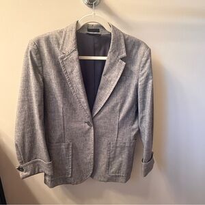ATM Anthony Thomas Melillo Gray Linen Blend Blazer